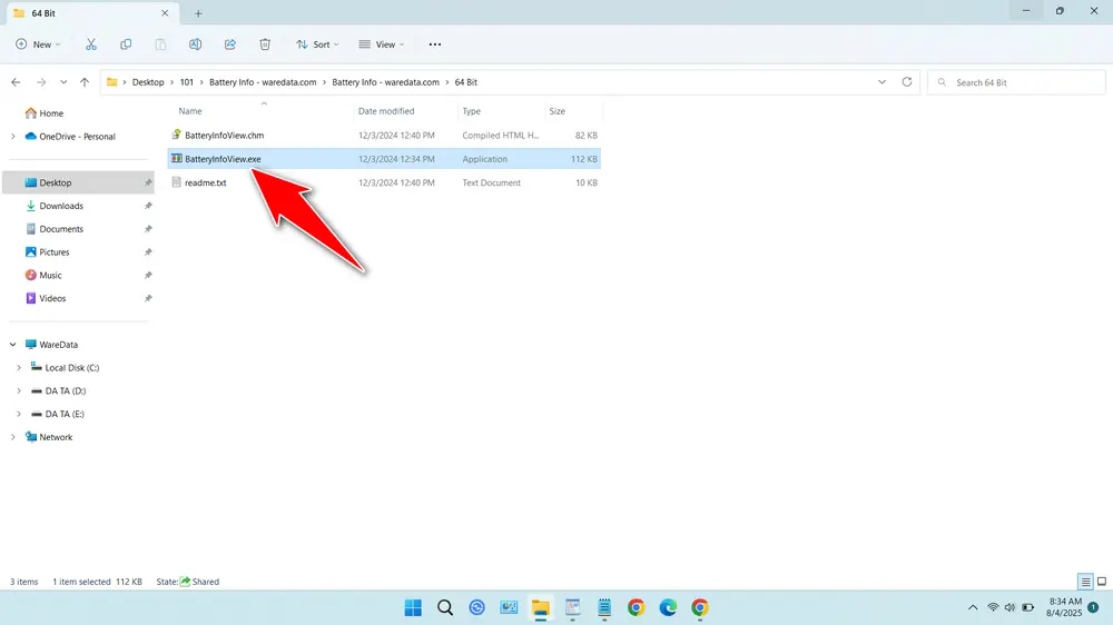 How to Use BatteryInfoView Software - Step 3