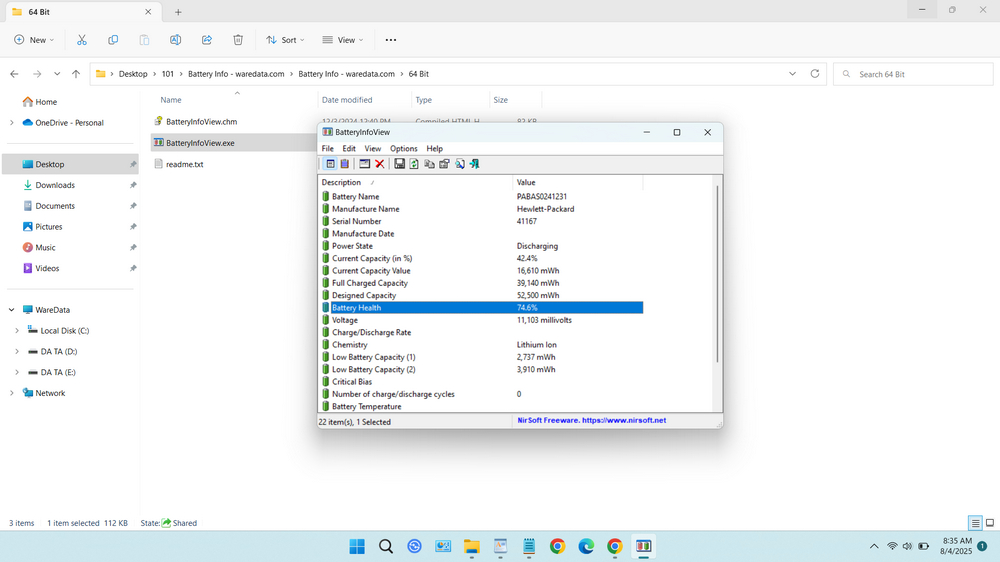 How to Use BatteryInfoView Software - Step 4
