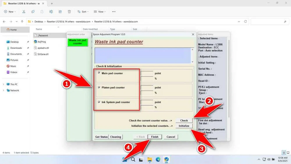 Epson L3266 Resetter 6 How to Use Epson L3266 Resetter - Step 5