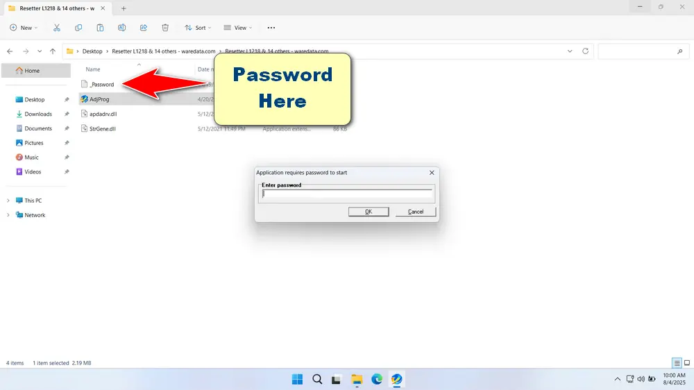 How to Use Epson L3267 Resetter - Step 1