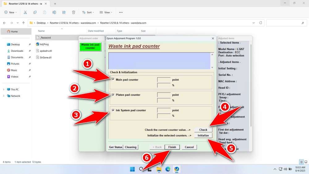 How to Use Epson L3267 Resetter - Step 5