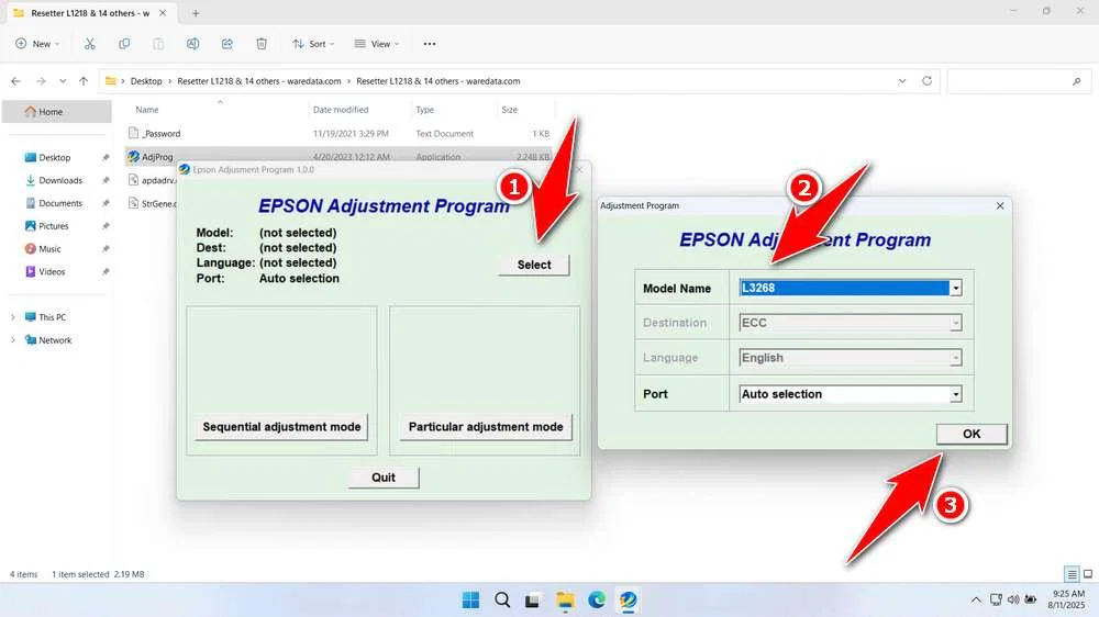 Epson L3268 Resetter 2 How to Use Epson L3268 Resetter - Step 1