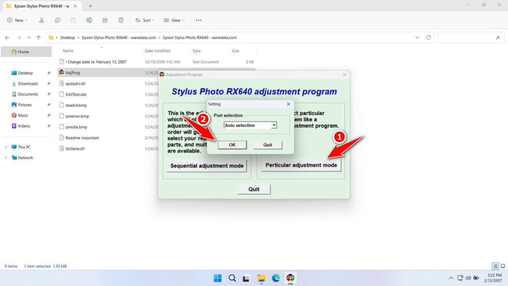 How to Use Epson RX640 Resetter - Step 3
