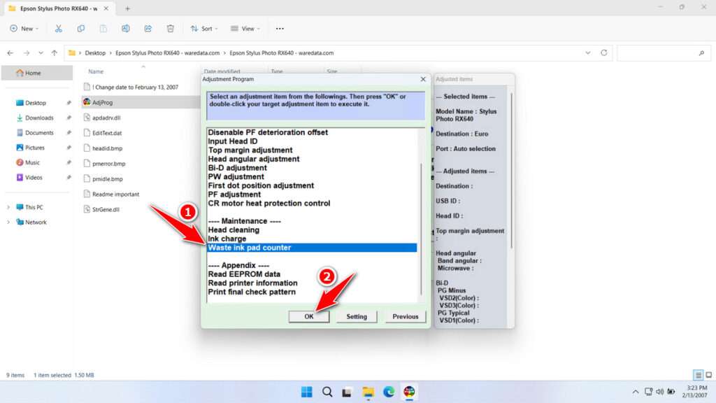 How to Use Epson RX640 Resetter - Step 4