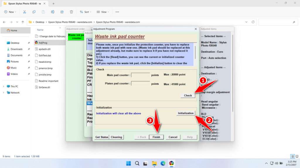 How to Use Epson RX640 Resetter - Step 5