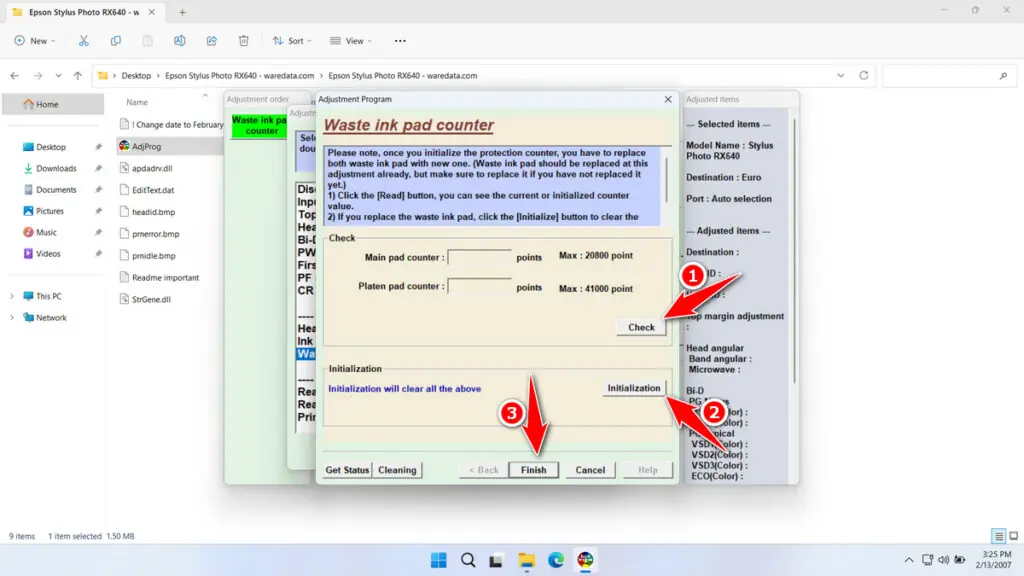 Epson RX640 Resetter 6 How to Use Epson RX640 Resetter - Step 5