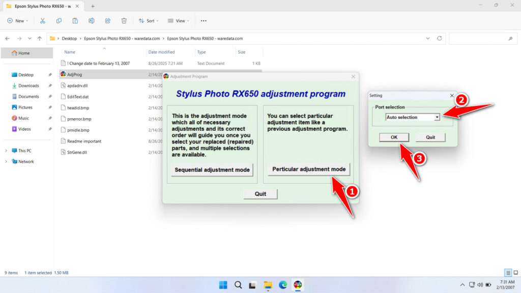 How to Use Epson RX650 Resetter - Step 1