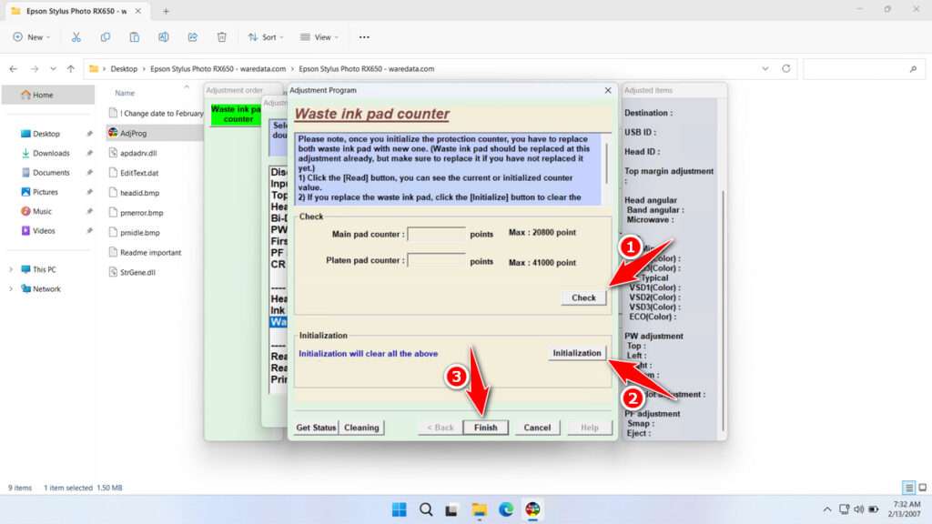 How to Use Epson RX650 Resetter - Step 3