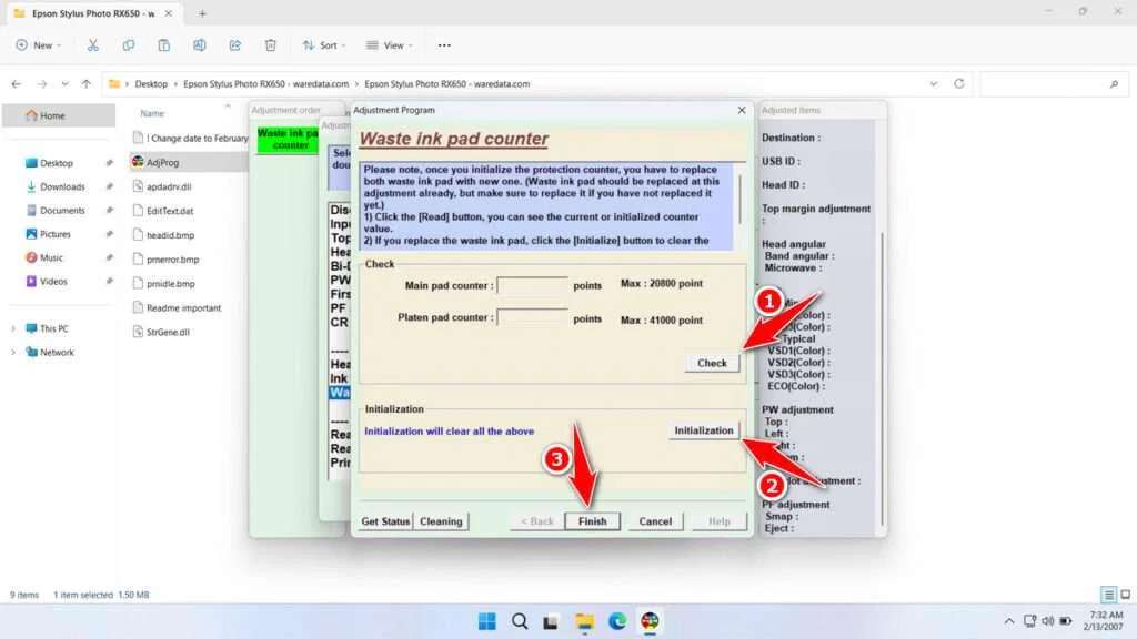Epson RX650 Resetter 4 How to Use Epson RX650 Resetter - Step 3