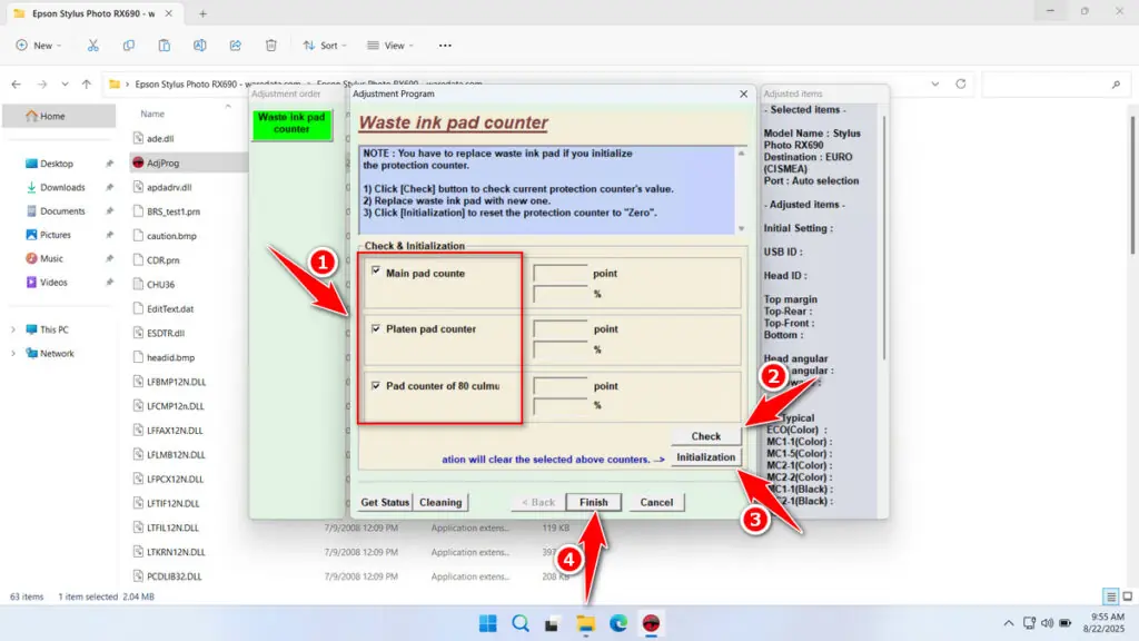 Epson RX690 Resetter 5 How to Use Epson RX690 Resetter - Step 4