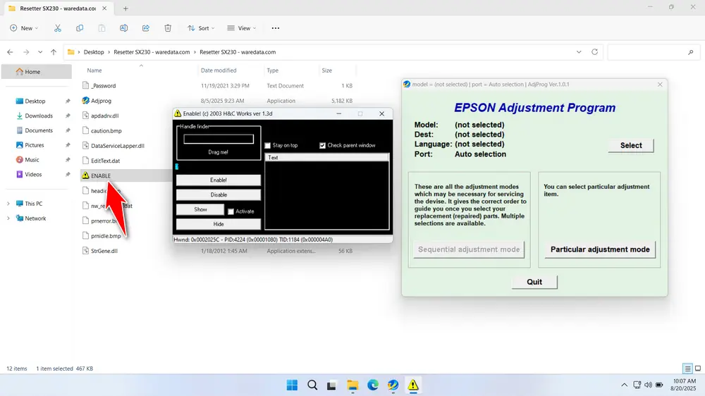 Epson SX230 Resetter 3 How to Use Epson SX230 Resetter - Step 2