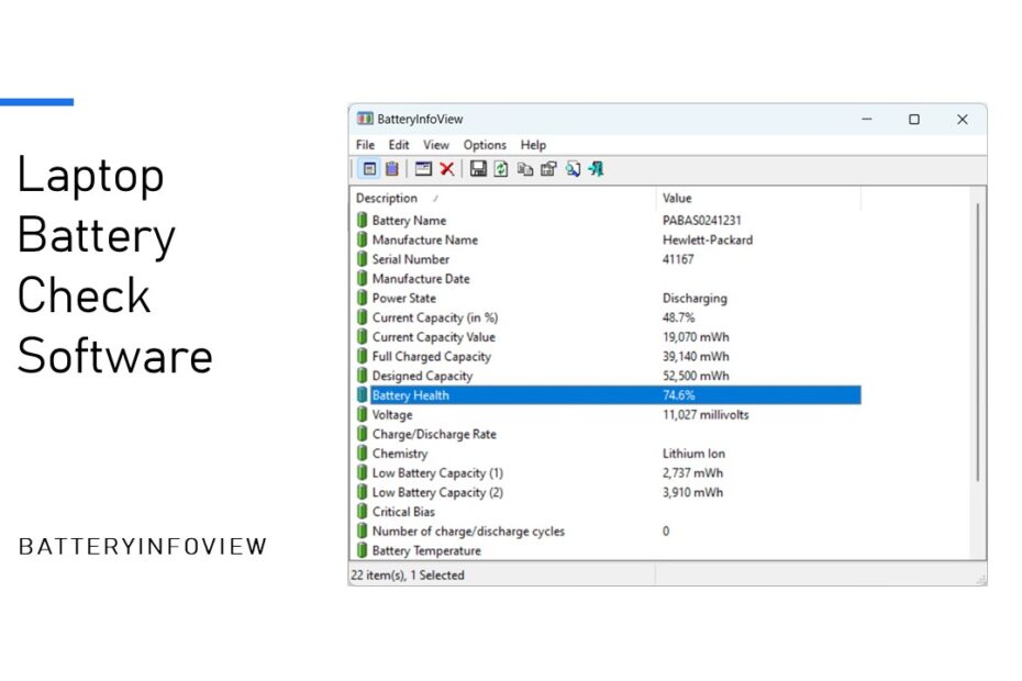 Laptop Battery Check Software