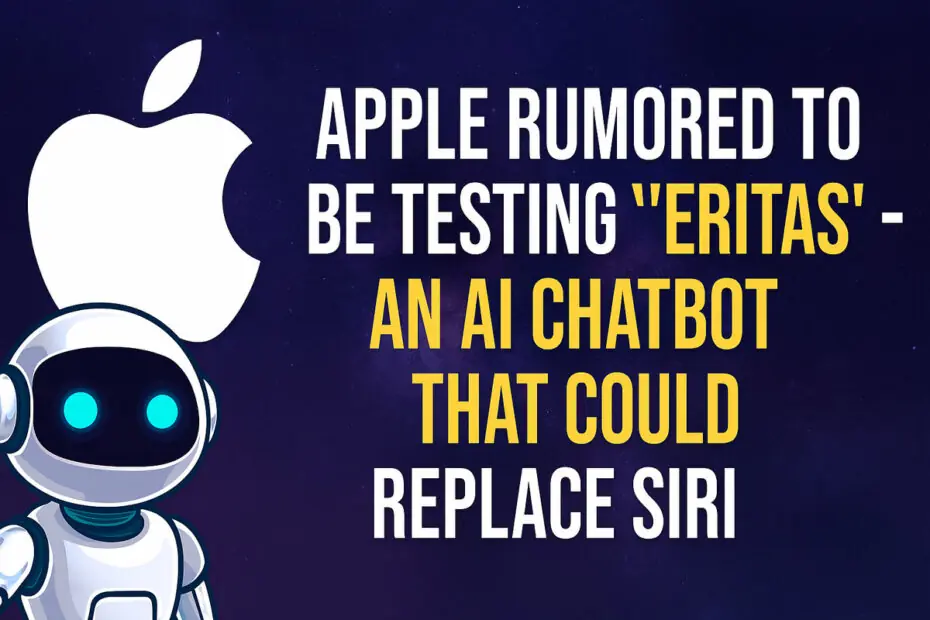 Apple Rumored to Be Testing ‘Veritas’ - An AI Chatbot That Could Replace Siri 10 Apple Rumored to Be Testing ‘Veritas’ - An AI Chatbot That Could Replace Siri