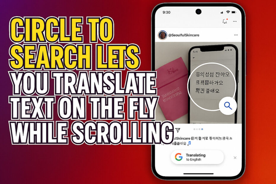 Circle to Search Lets You Translate Text on the Fly While Scrolling