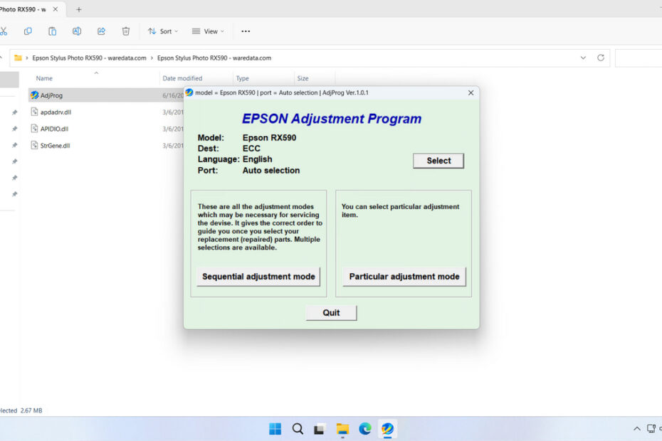 Epson RX590 Resetter
