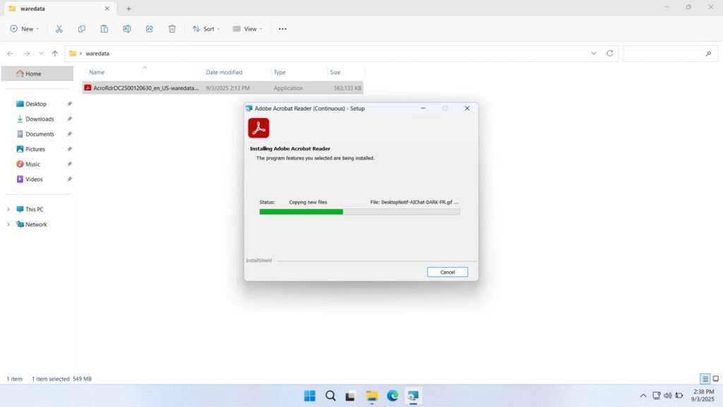 How to Install Adobe Acrobat Reader Offline Installer - Step 3