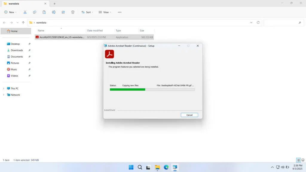 How to Install Adobe Acrobat Reader Offline Installer - Step 3
