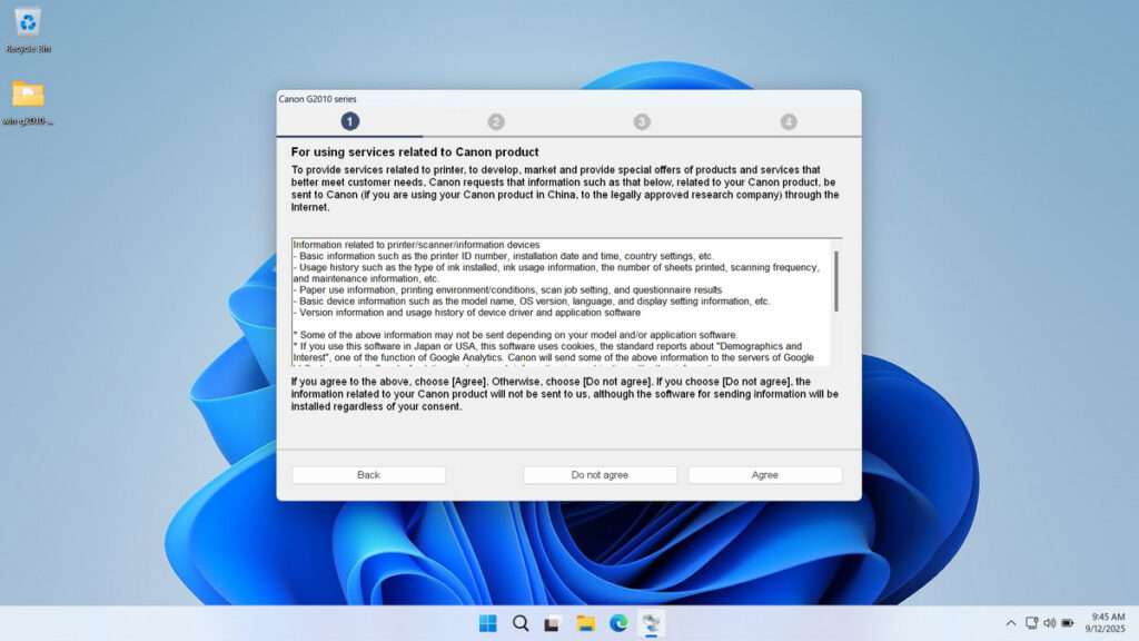 How to Install Canon G2010 Driver - Step 5