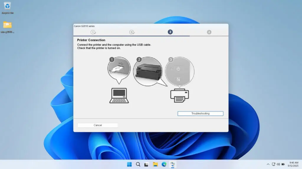 How to Install Canon G2010 Driver - Step 7