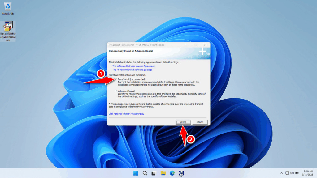How to Install HP Laserjet P1108 Driver - Step 2