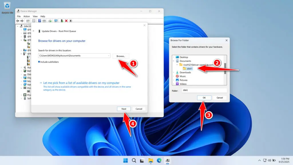 How to Install Ricoh 5210 Printer Driver - Step 7
