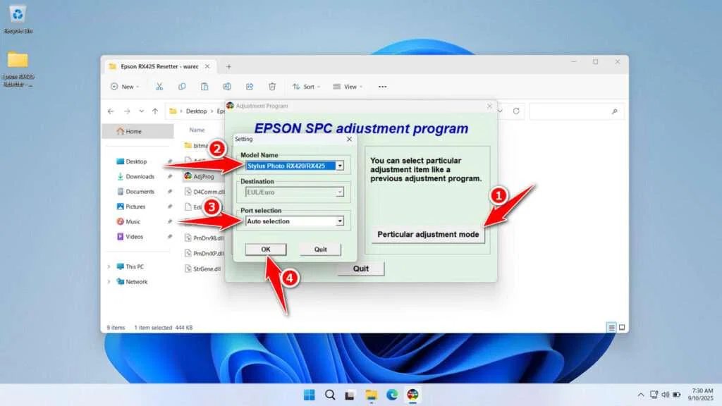 Epson RX420 & RX425 Resetter 2 How to Use Epson RX420 & RX425 Resetter - Step 1