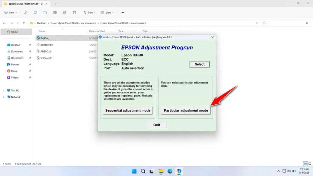 Epson RX530 Resetter 2 How to Use Epson RX530 Resetter - Step 1