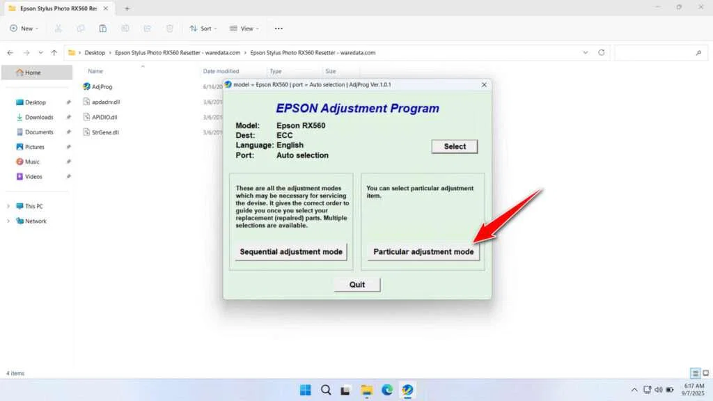 Epson RX560 Resetter 2 How to Use Epson RX560 Resetter - Step 1