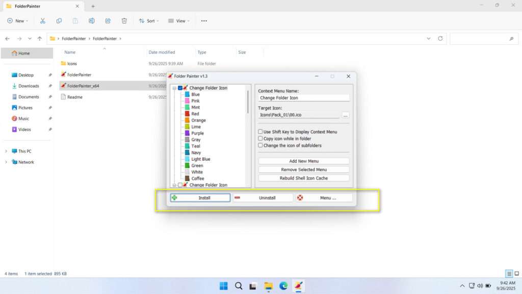 How to Use Folder Painter in Windows 11 - Step 2