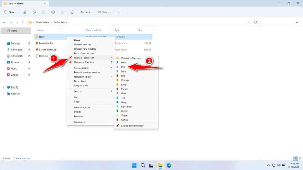 How to Use Folder Painter in Windows 11 - Step 4