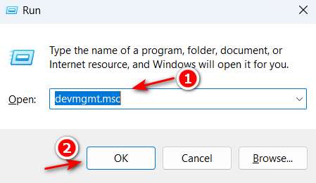 Open Device Manager via Run