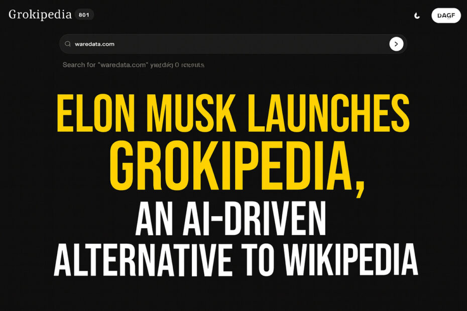 Elon Musk Launches Grokipedia, an AI-Driven Alternative to Wikipedia