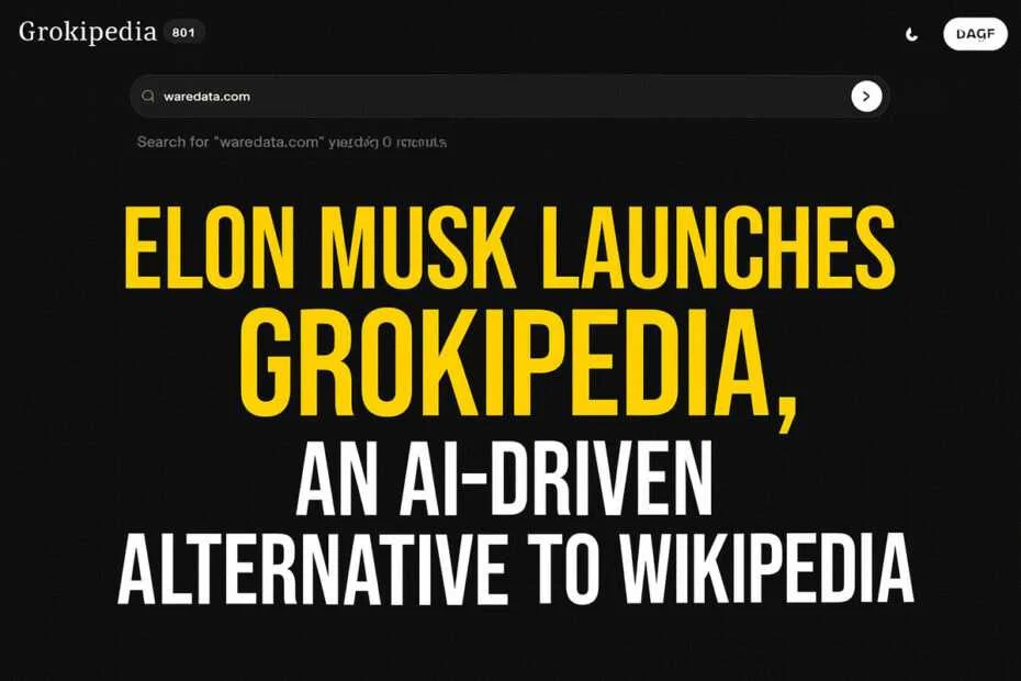 Elon Musk Launches Grokipedia, an AI-Driven Alternative to Wikipedia 9 Elon Musk Launches Grokipedia, an AI-Driven Alternative to Wikipedia