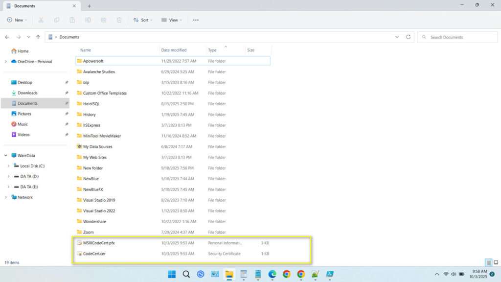 How to Create Self Signed Certificate in Windows 11 - Step 3