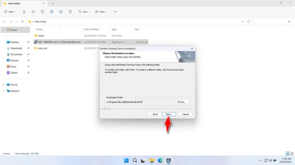 How to Install Brother MFC 7860DW Printer Driver - Step 4