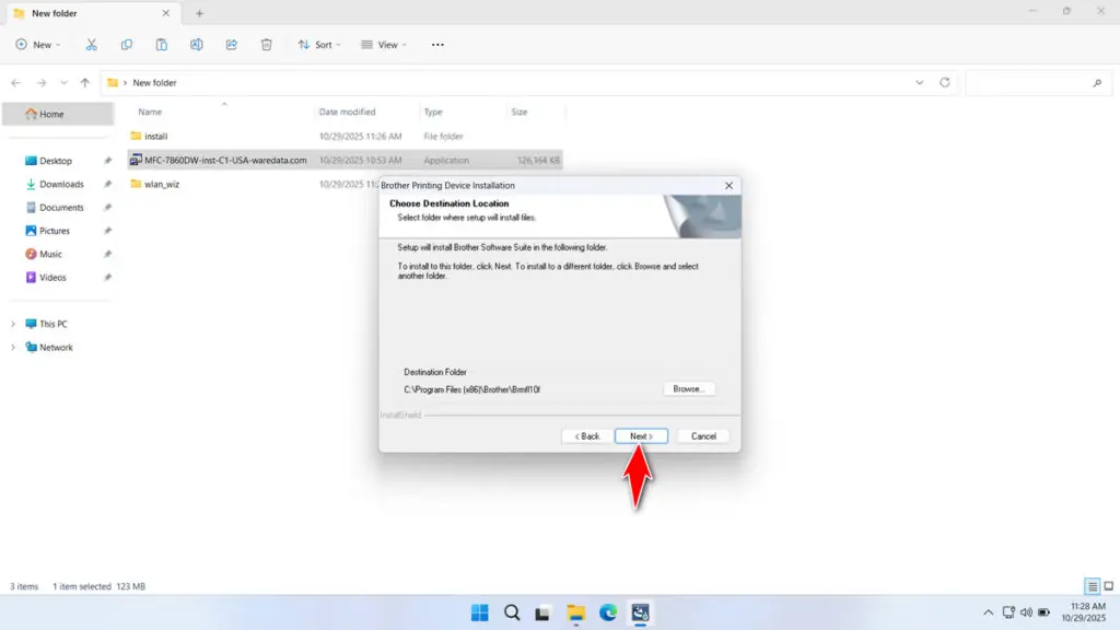 How to Install Brother MFC 7860DW Printer Driver - Step 4