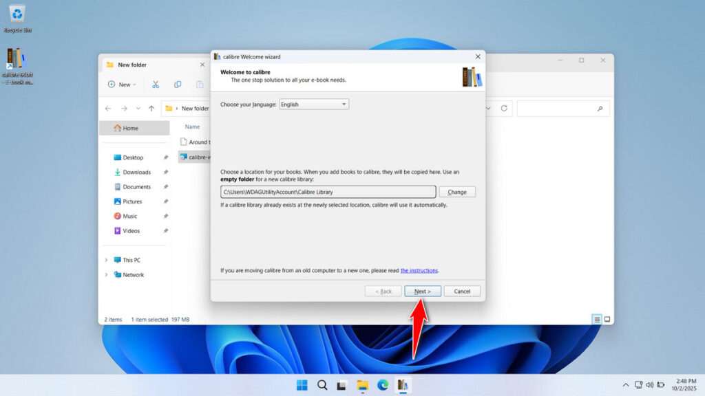 How to Install Calibre Ebook Management - Step 4