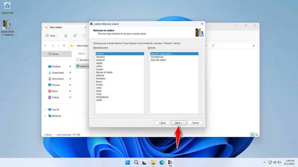 How to Install Calibre Ebook Management - Step 5
