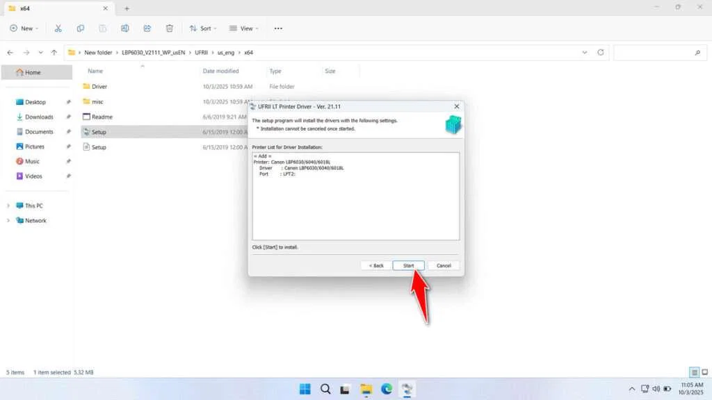 Canon LBP6030w Printer Driver Download 6 How to Install Canon LBP6030w Printer Driver - Step 5