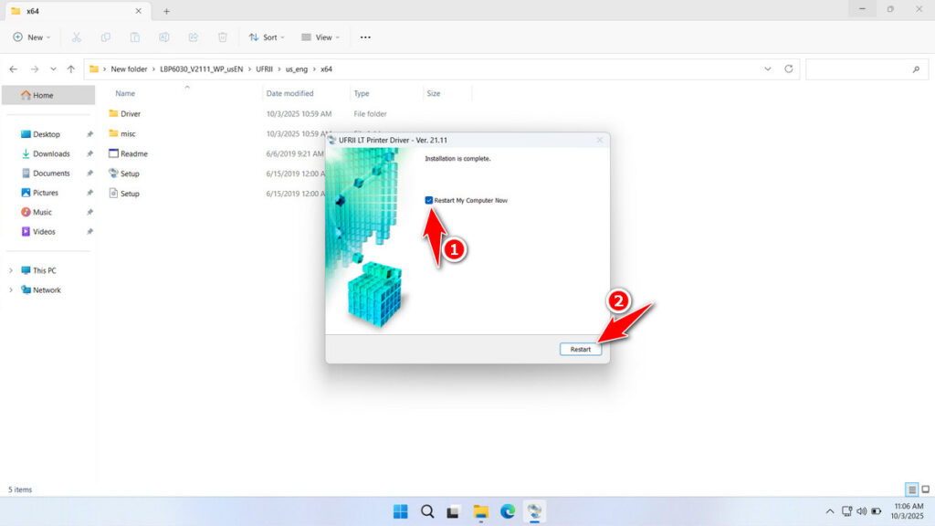 How to Install Canon LBP6030w Printer Driver - Step 7