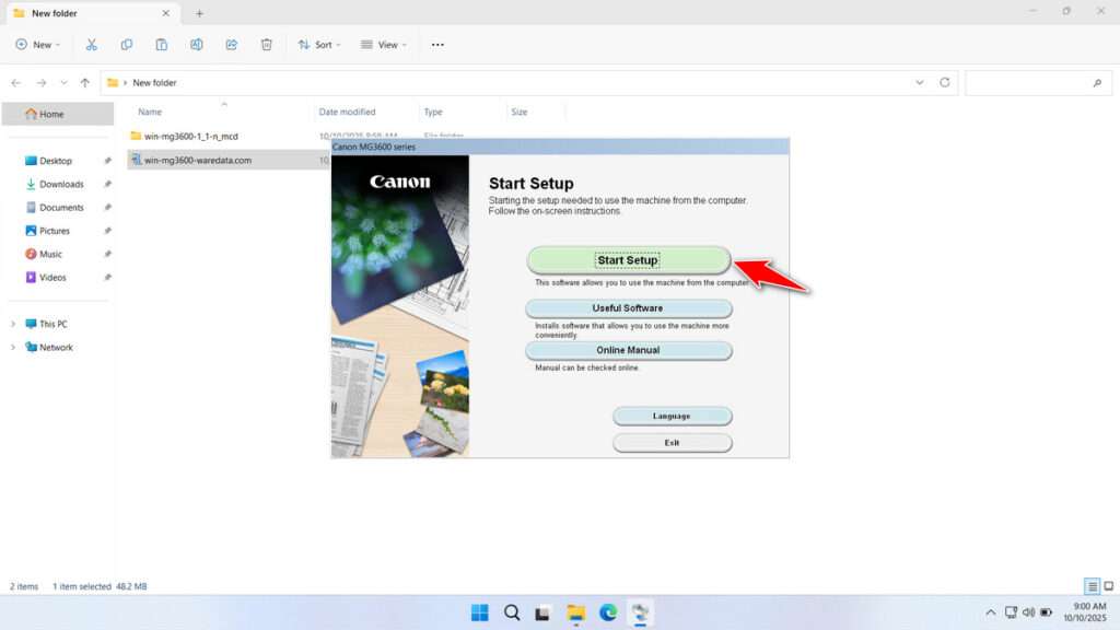 How to Install Canon MG3600 Printer Driver - Step 1