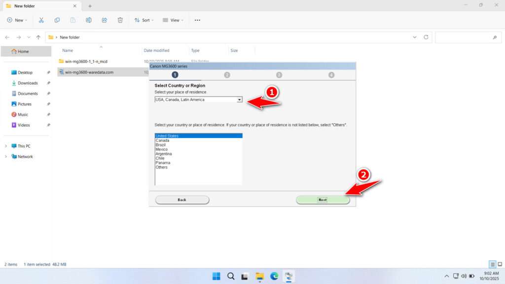 How to Install Canon MG3600 Printer Driver - Step 2