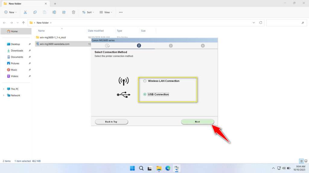 How to Install Canon MG3600 Printer Driver - Step 6