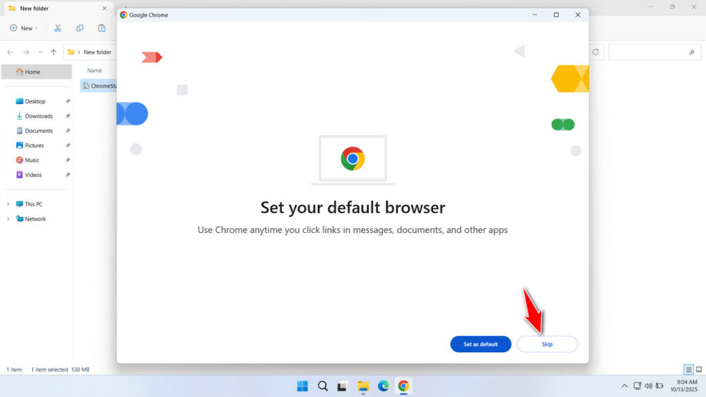 How to Install Chrome Offline Installer - Step 3