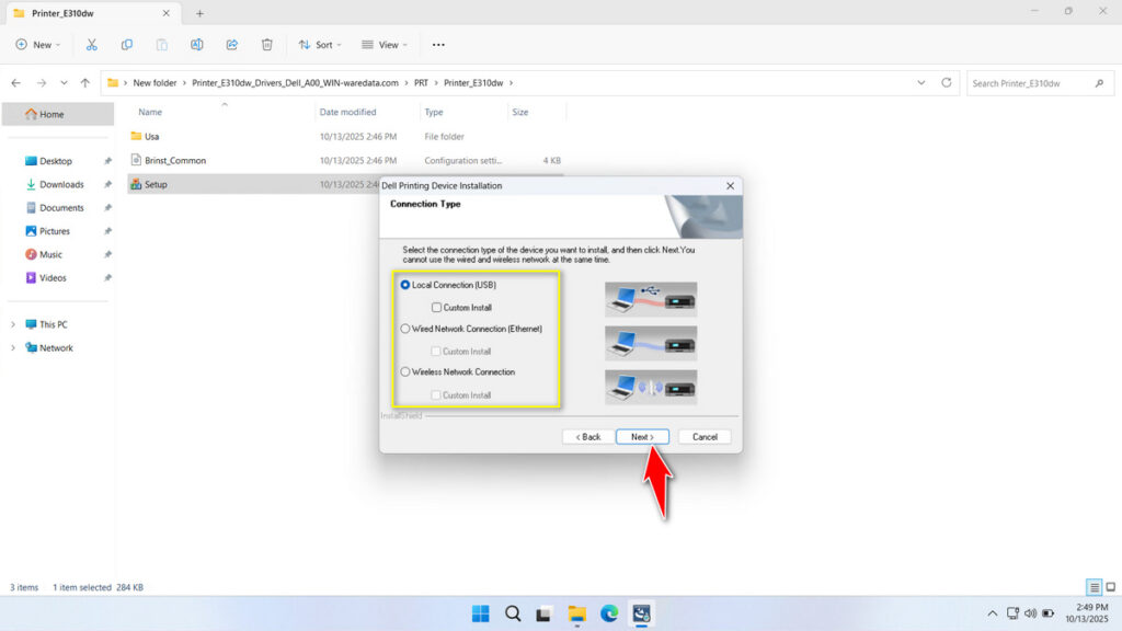 How to Install Dell Printer E310DW Driver - Step 4