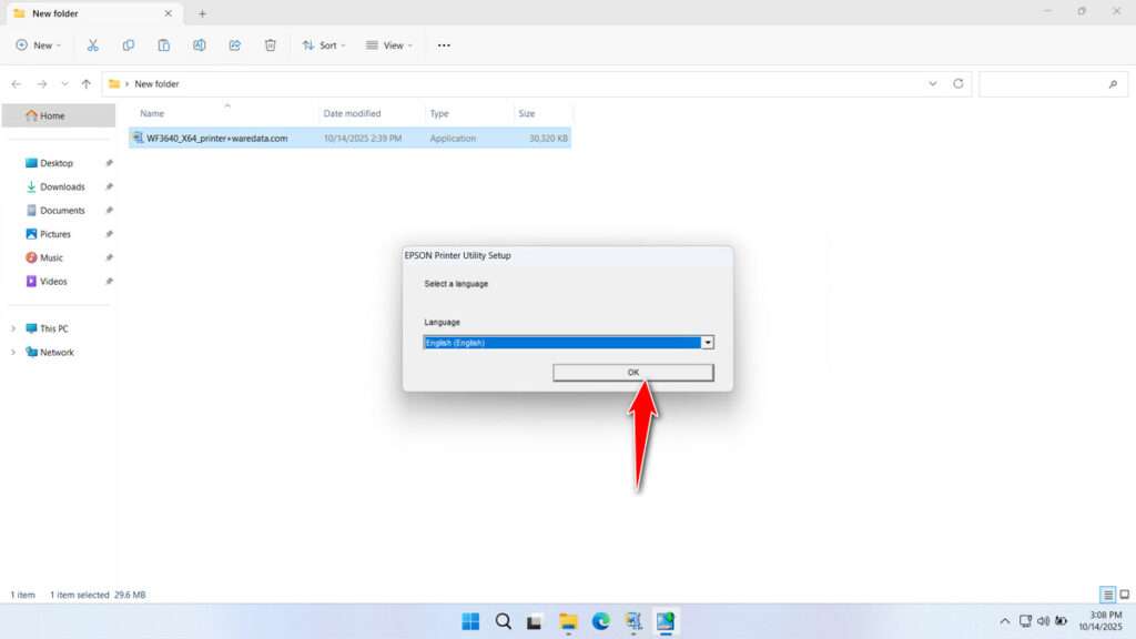 How to Install Epson 3640 Printer Driver - Step 2