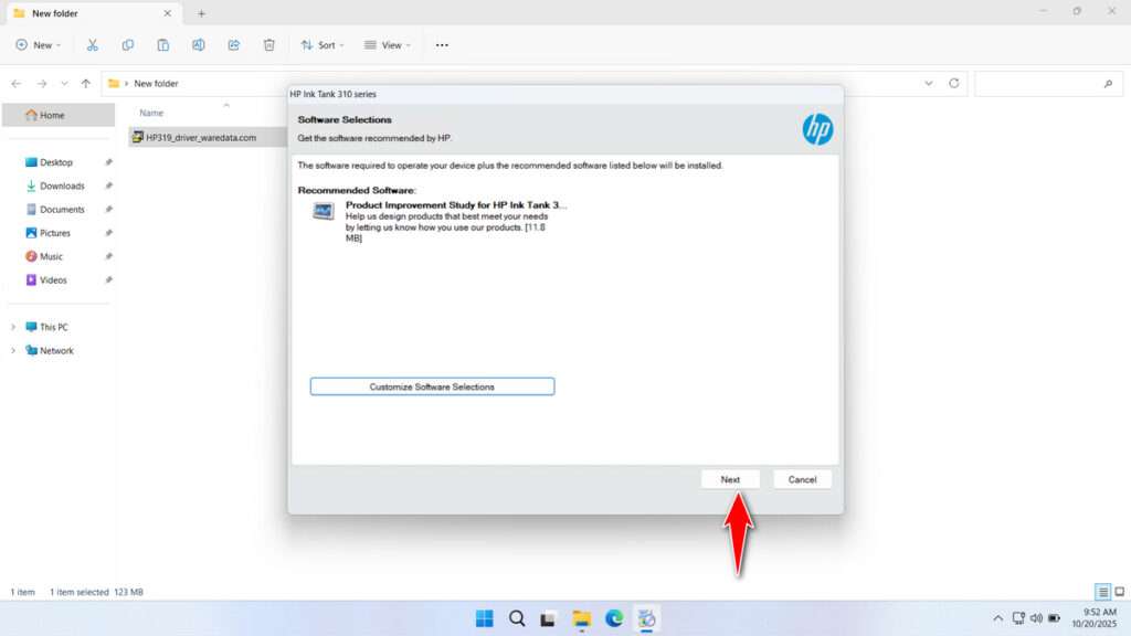 How to Install HP 319 Printer Driver - Step 2