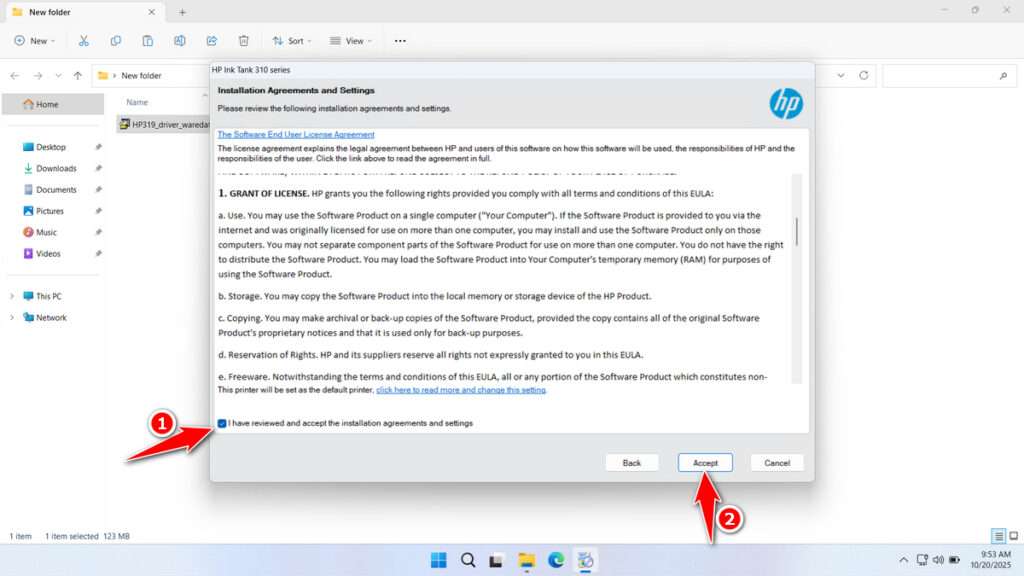 How to Install HP 319 Printer Driver - Step 3