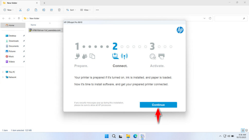 How to Install HP 8610 Printer Driver - Step 2