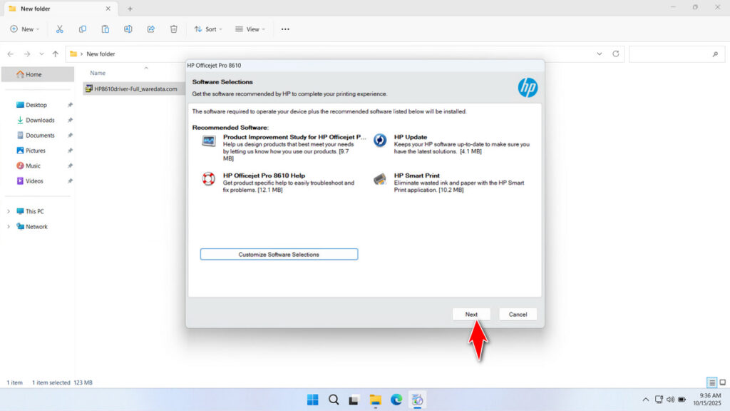 How to Install HP 8610 Printer Driver - Step 3